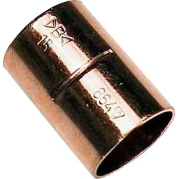 28 mm Loddemuffe i ubehandlet kobber