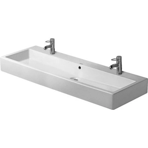 Duravit Vero håndvask, 120x47 cm, hvid, 2 hanehuller