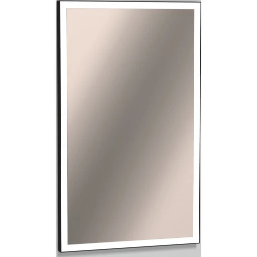 Alape spejl med lys, 60x100 cm, matsort