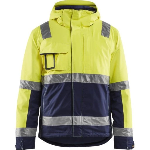 Blåkläder Hi-Vis Vinterjakke, Gul/Marine, 4XL