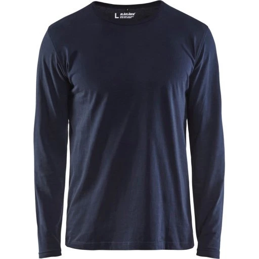 Blåkläder 35001 Langærmet T-shirt, Mørk Marineblå, 3XL