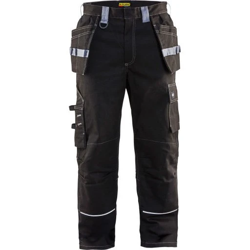 Blåkläder flammehæmmende håndværkerbukser, sort/grå, str. C156