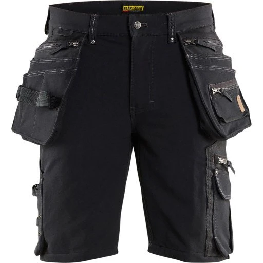 Blåkläder X1900 Håndværkershorts, 4-vejs stretch, Sort, Str. C44