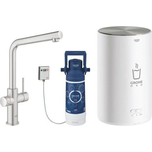 Grohe Red Duo M køkkenarmatur med kogende vand, stål