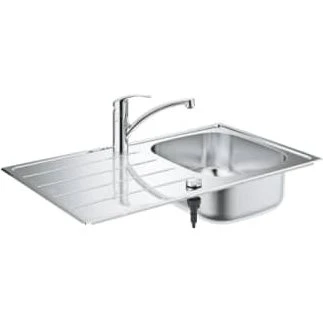GROHE K200 Køkkenvask og Eurosmart Armatursæt, Rustfrit Stål