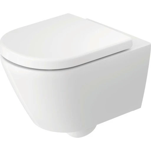 Duravit D-Code væghængt toilet, rimless, hvid