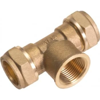 Conex Kompressions-tee 15x1/2" - Til PEX og Kobber