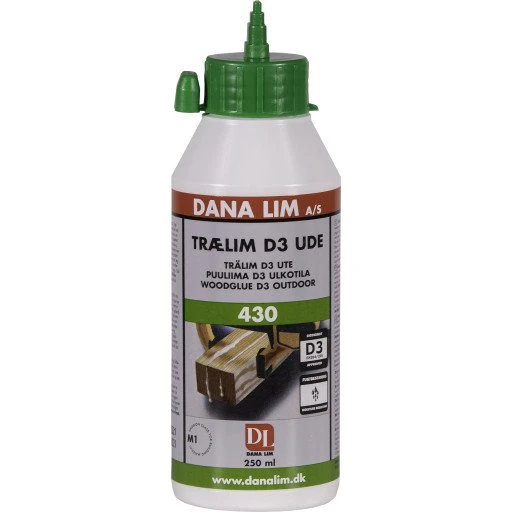 Dana Lim D3 430 - Fugtbestandig trælim til ude og inde (250ml)