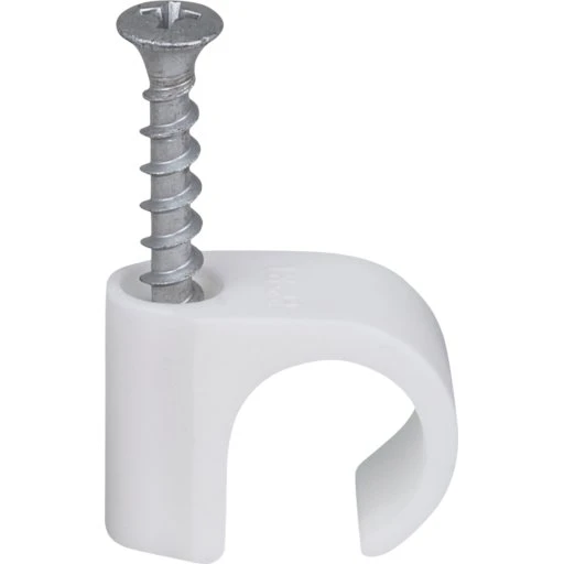 Tillex skrueclips 18-22 mm rund, PH2, hvid - 50 stk.