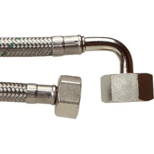 150 cm tilslutningsslange 1/2" x 3/4" Softpex med rustfrit flet