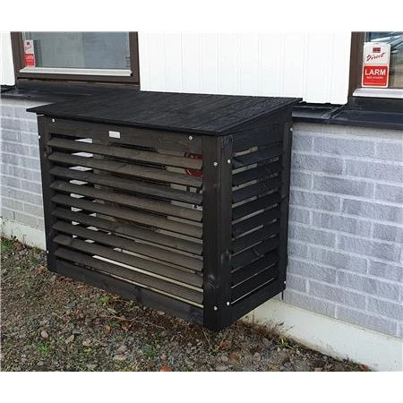 Eden Wood Varmepumpeskjuler sort - 920x730x410 mm