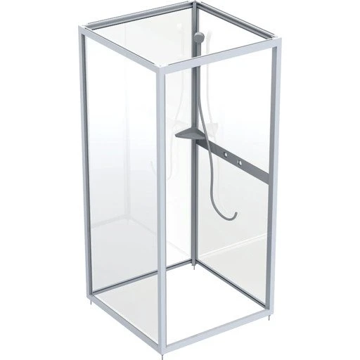 Contura Shower Next NK Overdel, 90x90 cm, Hvid/Klar Styren