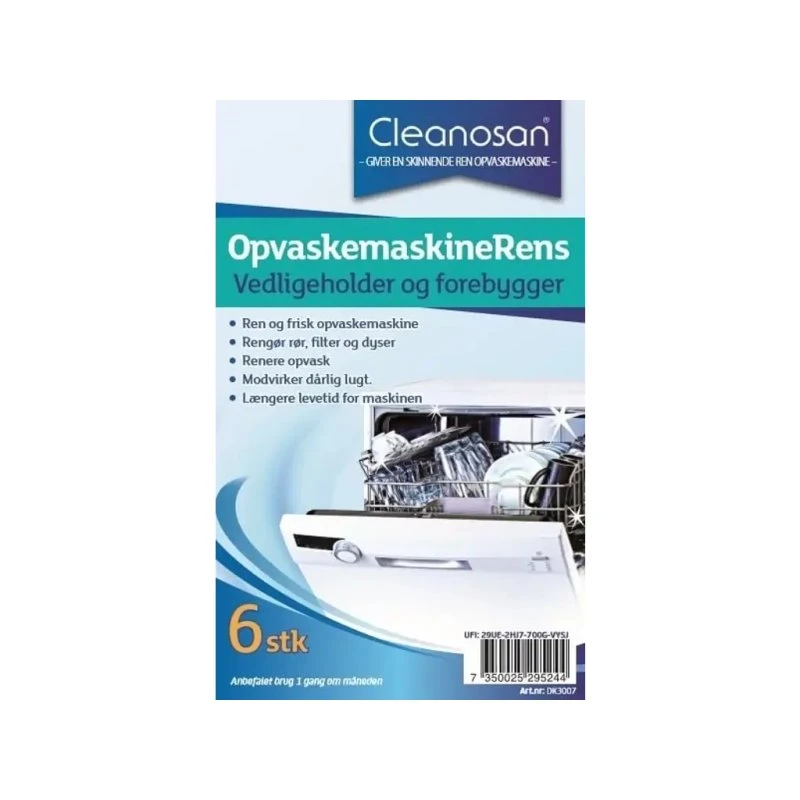 Cleanosan Opvaskemaskine Rens, 6 stk