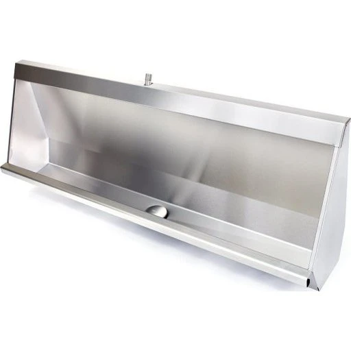 Purus V301 urinal i slebet rustfrit stål, 1800 mm