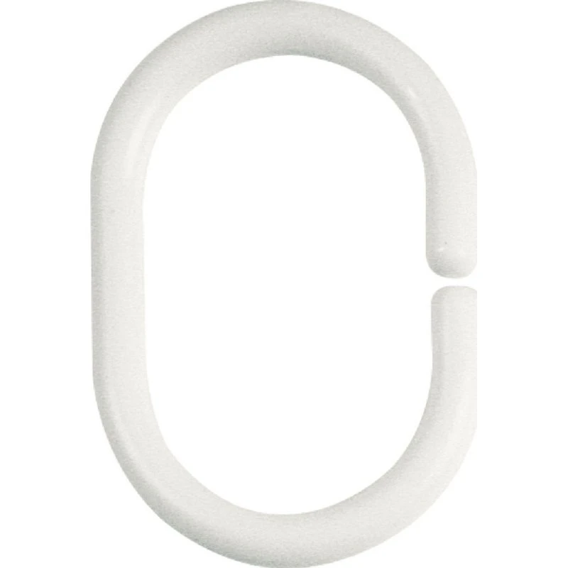 Spirella C-Minor badeforhængsringe, 12 stk., hvid