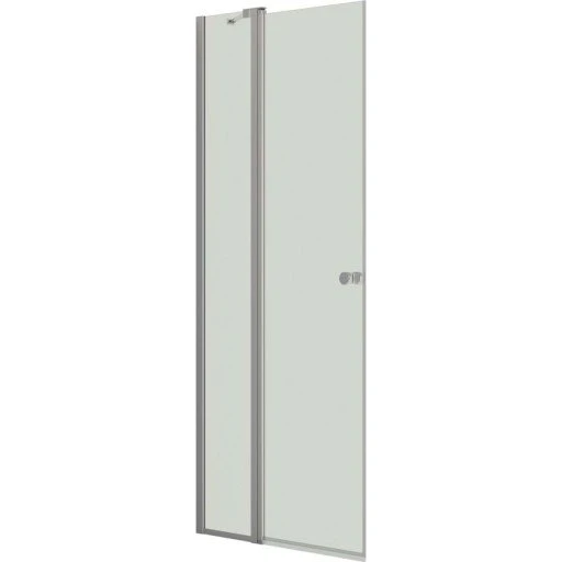 Dansani Match brusedør model C, 87 cm, klart glas, satin profil
