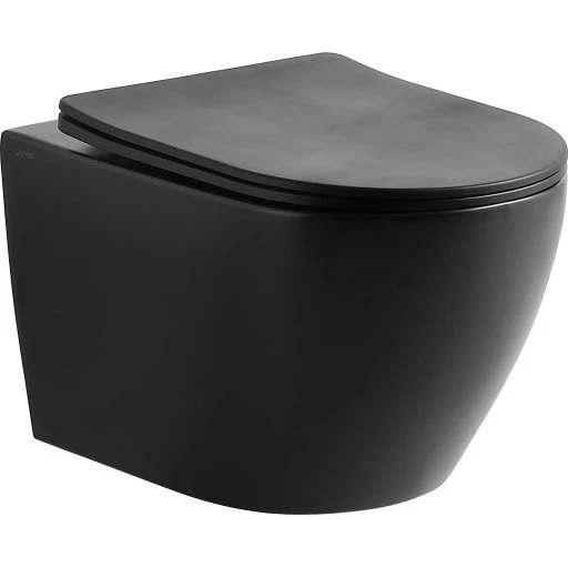 Lavabo Studio væghængt toilet, NoRim, mat sort