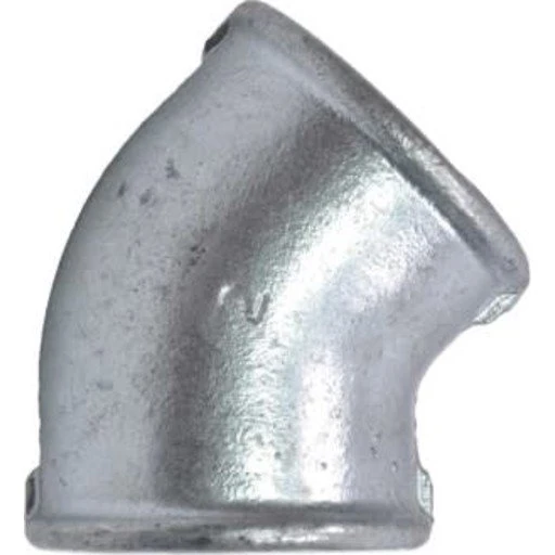 Galvaniseret vinkel muffe/muffe 3" - 45°