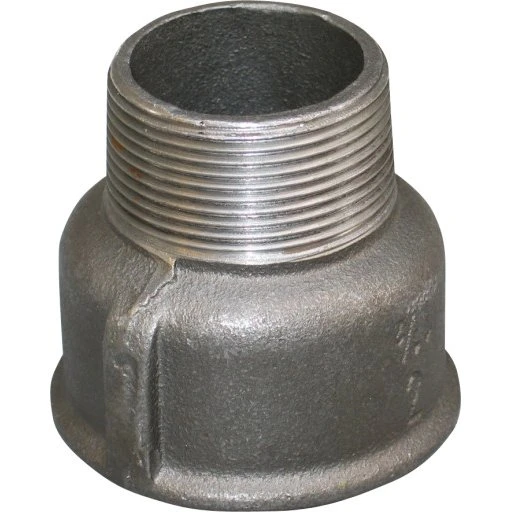 Sort spidsmuffe 1/2" x 3/8" til varmeinstallationer