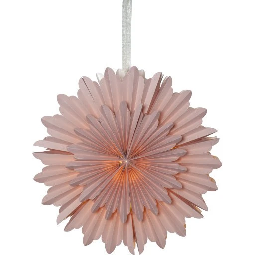 Star Trading Crystal Julestjerne med lys, 50 cm, rosa