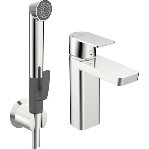 Oras Stela 4806F håndvaskarmatur med Bidetta-bruser, krom