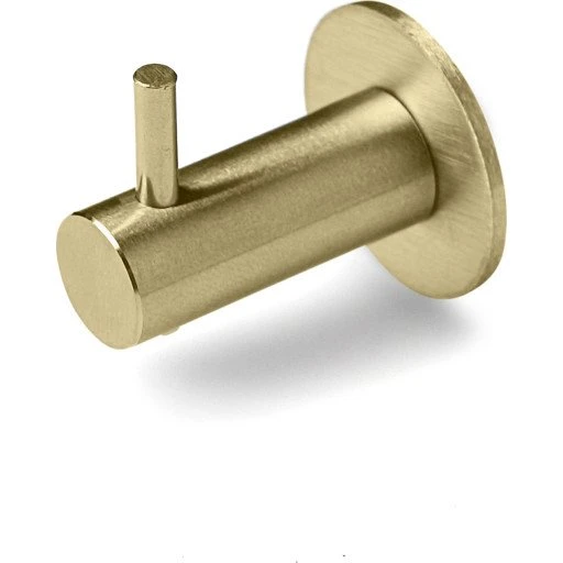 D Line håndklædekrog, børstet messing, Knud Holscher design