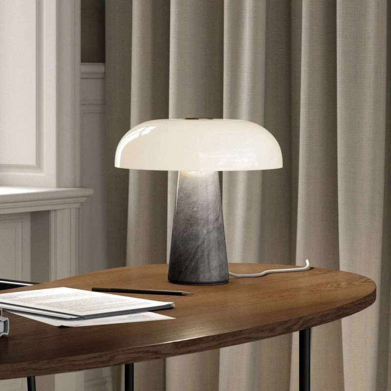 DFTP Glossy Bordlampe Grå - Design af Maria Berntsen