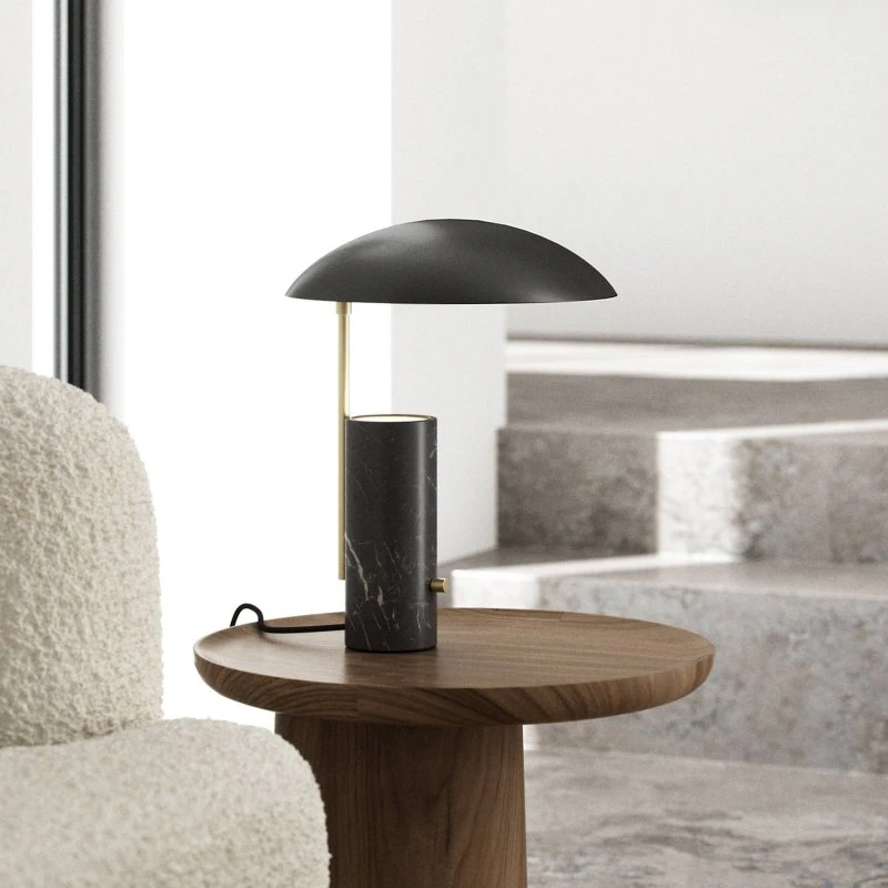 DFTP Mademoiselles Bordlampe Sort - Marmor & Messing