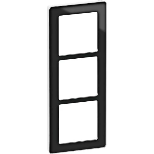 LK Fuga Pure designramme 3 modul, sort/hvid (10 stk)
