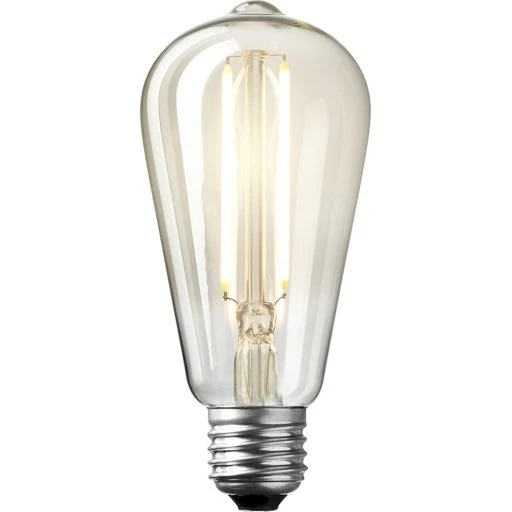 Nielsen Light E27 dråbepære, 2200K, 2W, røgfarvet