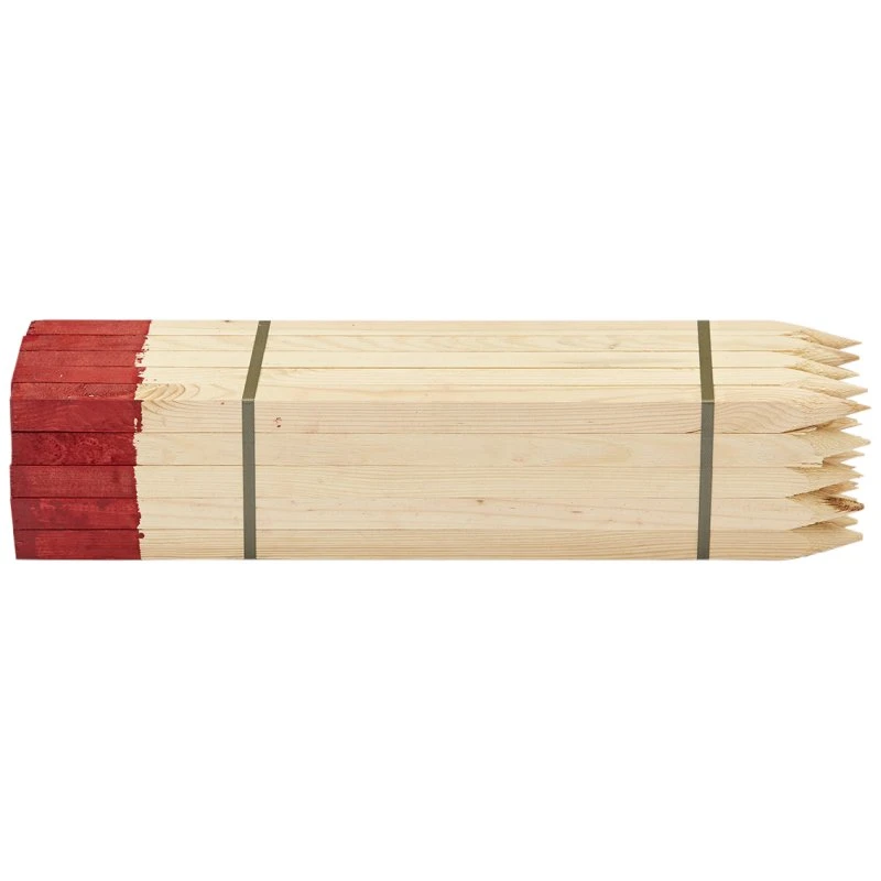 OS Afsætningspæl fyrretræ med rød top 25x25x600mm