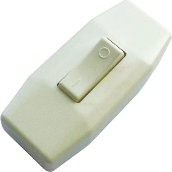 Gennemgangsafbryder hvid - G-2B uden jord
