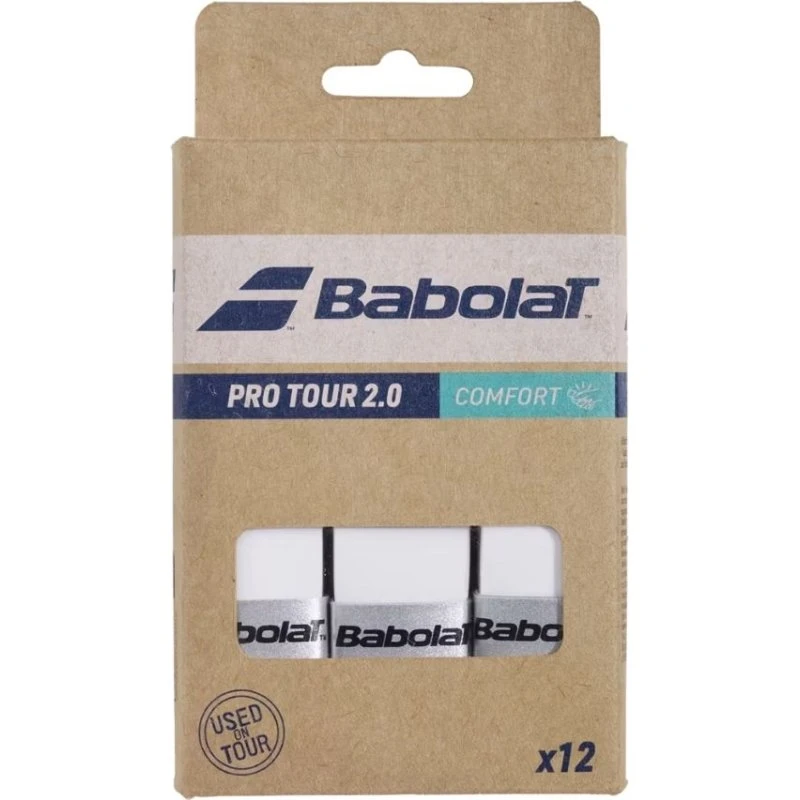 Babolat Pro Tour 2.0 Overgrips (12-pak, Hvid)