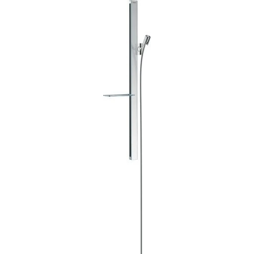 Hansgrohe Unica E Bruserstang 90 cm med glashylde og sæbeskål, Krom