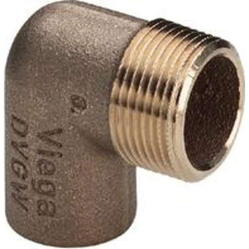 10 stk. Messing loddevinkel 18 mm x 1/2" - 90°