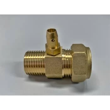 Conex Gasprøvestuds 1/2" x 18 mm i messing