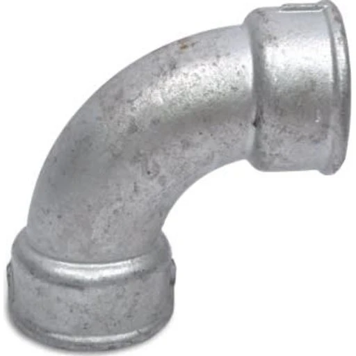 Galvaniseret bøjning og muffe 3/4" - kort