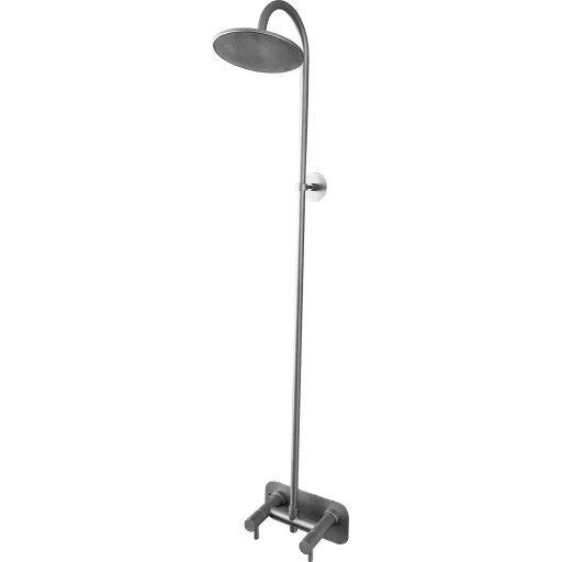 Frostline Duo væghængt udendørsbruser i rustfrit stål (15-35 cm)