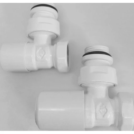 Kriss Skandi First 1/2" manuelt ventilsæt, vinkelløbende, hvid