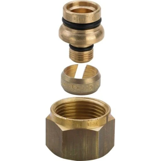 Viega rødgods fordelerkobling, 15 mm x 3/4"