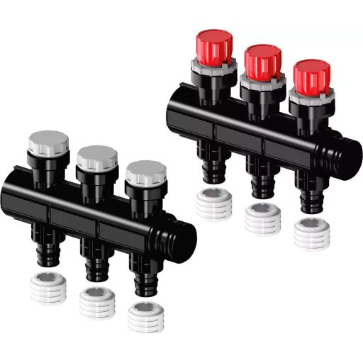 Uponor Vario PLUS GV fordelerrørssæt Q&E, 3 kredse, 20x2,0 mm