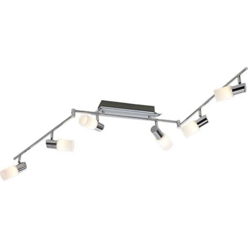 Trio Lighting Clapton Spotlampe, 6 spots, krom