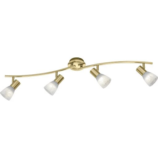 Trio Lighting Levisto Spotlampe, 4 spots, Mat Messing