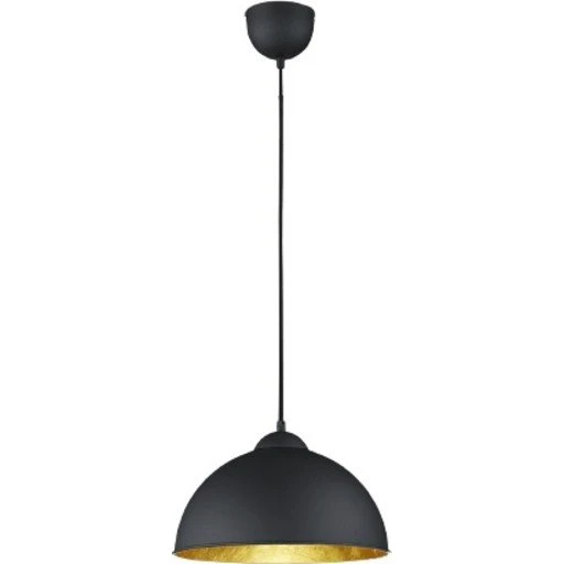 Trio Lighting Jimmy pendel - Sort med guldfarvet inderside