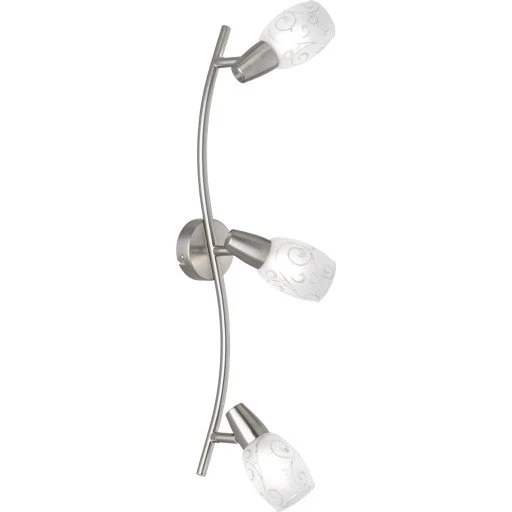 Trio Lighting Colmar spotlampe, 3 spots i børstet stål