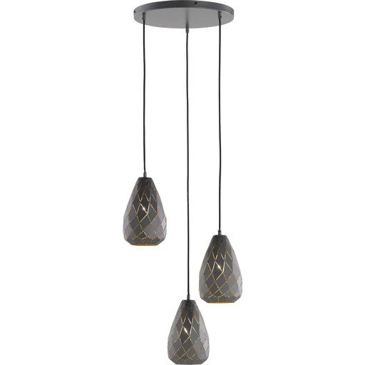 Trio Lighting Onyx klyngependel - Antracit