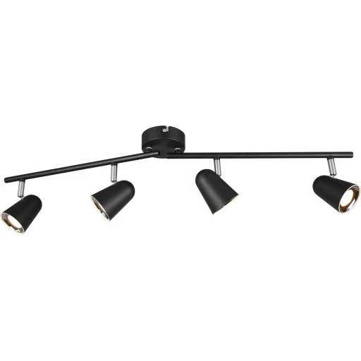 Trio Lighting Toulouse Spotlampe, 4 spots, sort