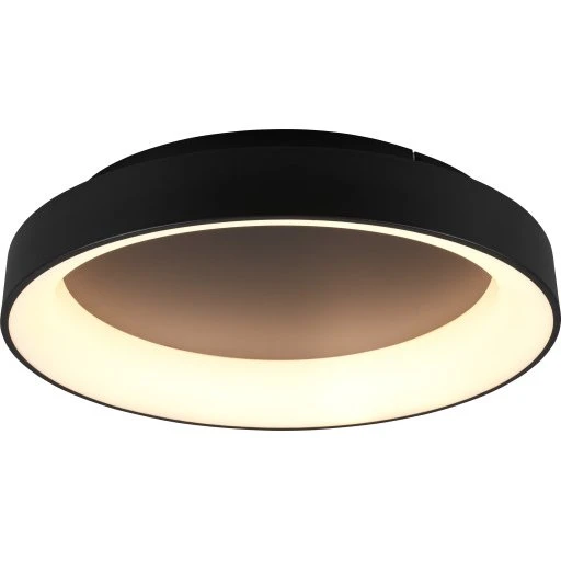 Trio Lighting Girona plafond, sort, Ø60 cm
