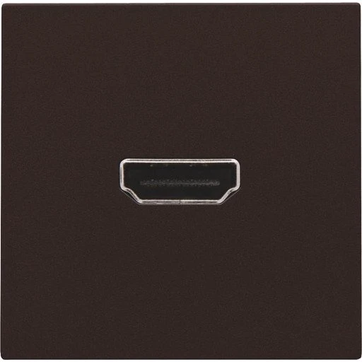 Niko HDMI udtag connector til stikmontering, brun