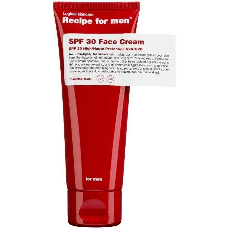 Recipe For Men SPF 30 Ansigtscreme, 75 ml